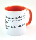 Tasse " Ich träume von einer Welt ...."