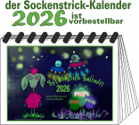 Strickkalender 2026, mit 12 Sockenstrickanleitungen